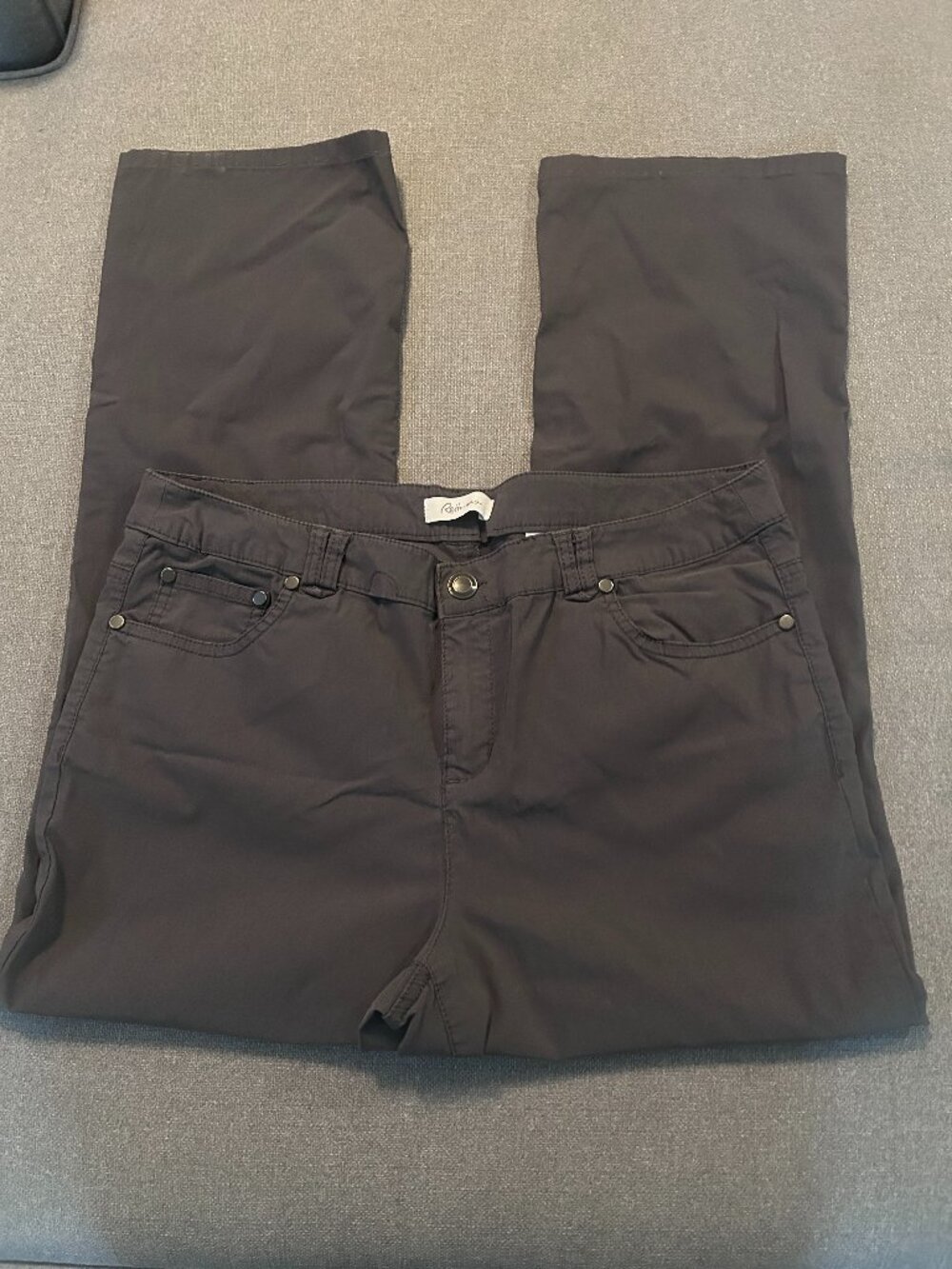 Womans Grey Petite Pants